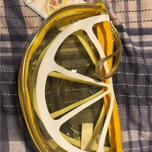 Yellow Lemon Transparent Pouch